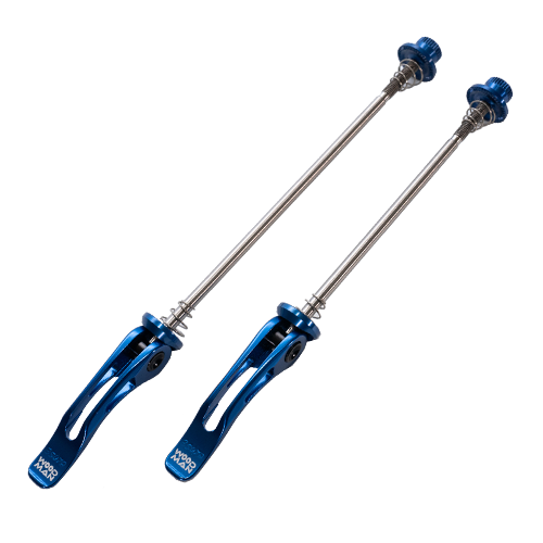 Road bike quick release skewer blue