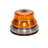 WOOdman Axis IC 1.5 XS IS42/IS52 (51.8mm) tapered integrated headset, orange, 20mm dust cover.