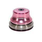 WOOdman Axis IC 1.5 XS IS42/IS52 (51.8mm) tapered integrated headset, pink, 20mm dust cover.