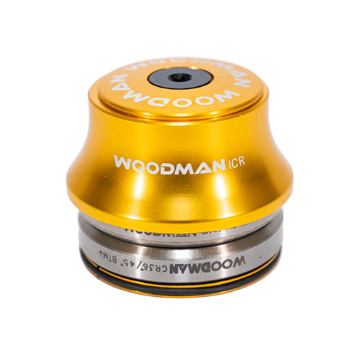 ICR IS41/28.6 -IS41/30 gold integrated headset, with 36°/45° headset bearings.