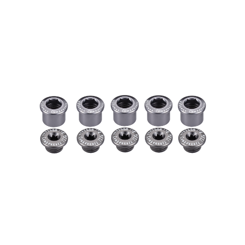 Woodman pewter(grey) double chainring bolts.