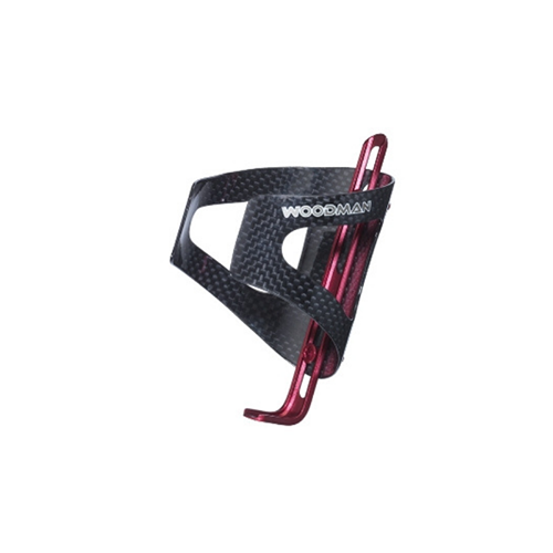 Red carbon water bottle cage