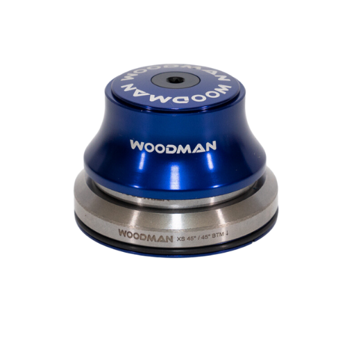 WOOdman Axis IC 1.5 XS IS42/IS52 (51.8mm) tapered integrated headset, blue, 20mm dust cover.