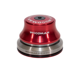 WOOdman Axis IC 1.5 XS IS42/IS52 (51.8mm) tapered integrated headset, red, 20mm dust cover.