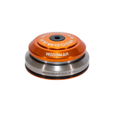 WOOdman Axis IC 1.5 XS IS42/IS52 (51.8mm) tapered integrated headset, orange, 7mm dust cover.