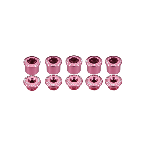 Woodman pink double chainring bolts.