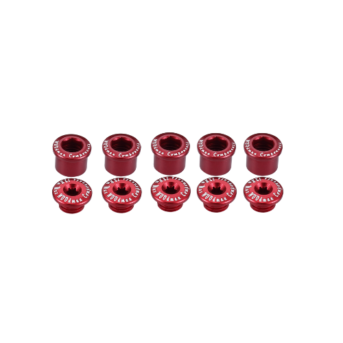 Woodman red double chainring bolts.
