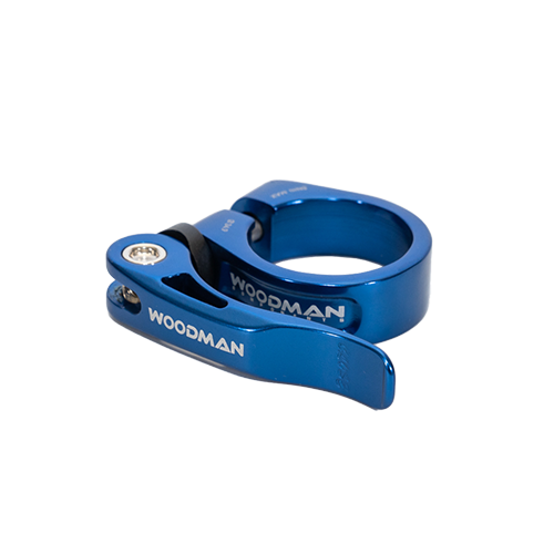 Quick release seat clamp blue 31.8 34.9