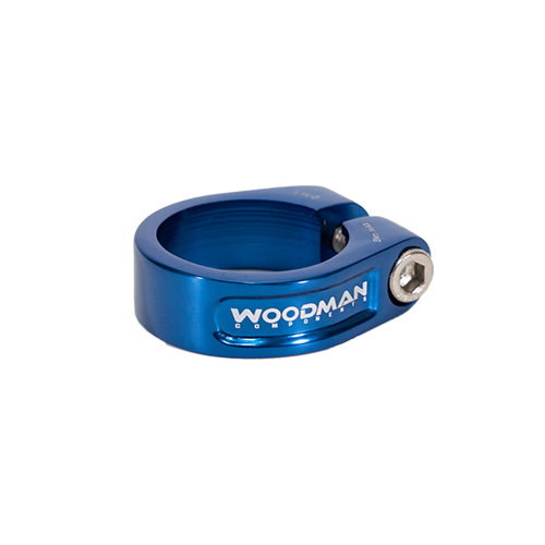 WOOdman DeathGrip 28.6 29.8 blue seat clamp