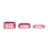 Pink headset spacers 5mm 10mm 15mm 20mm height
