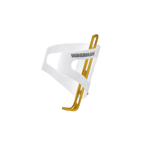white carbon water bottle cage with gold cage holder