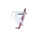white carbon water bottle cage with pink cage holder