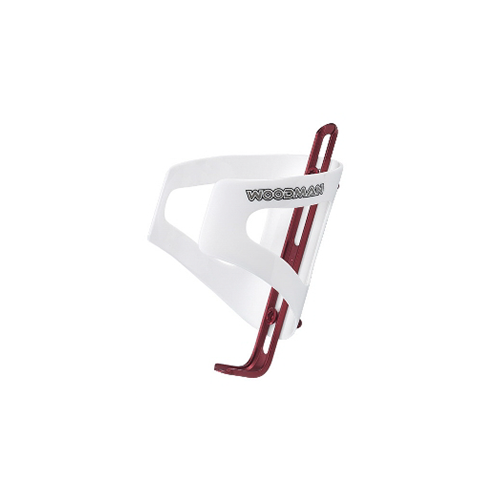 white carbon water bottle cage with red cage holder